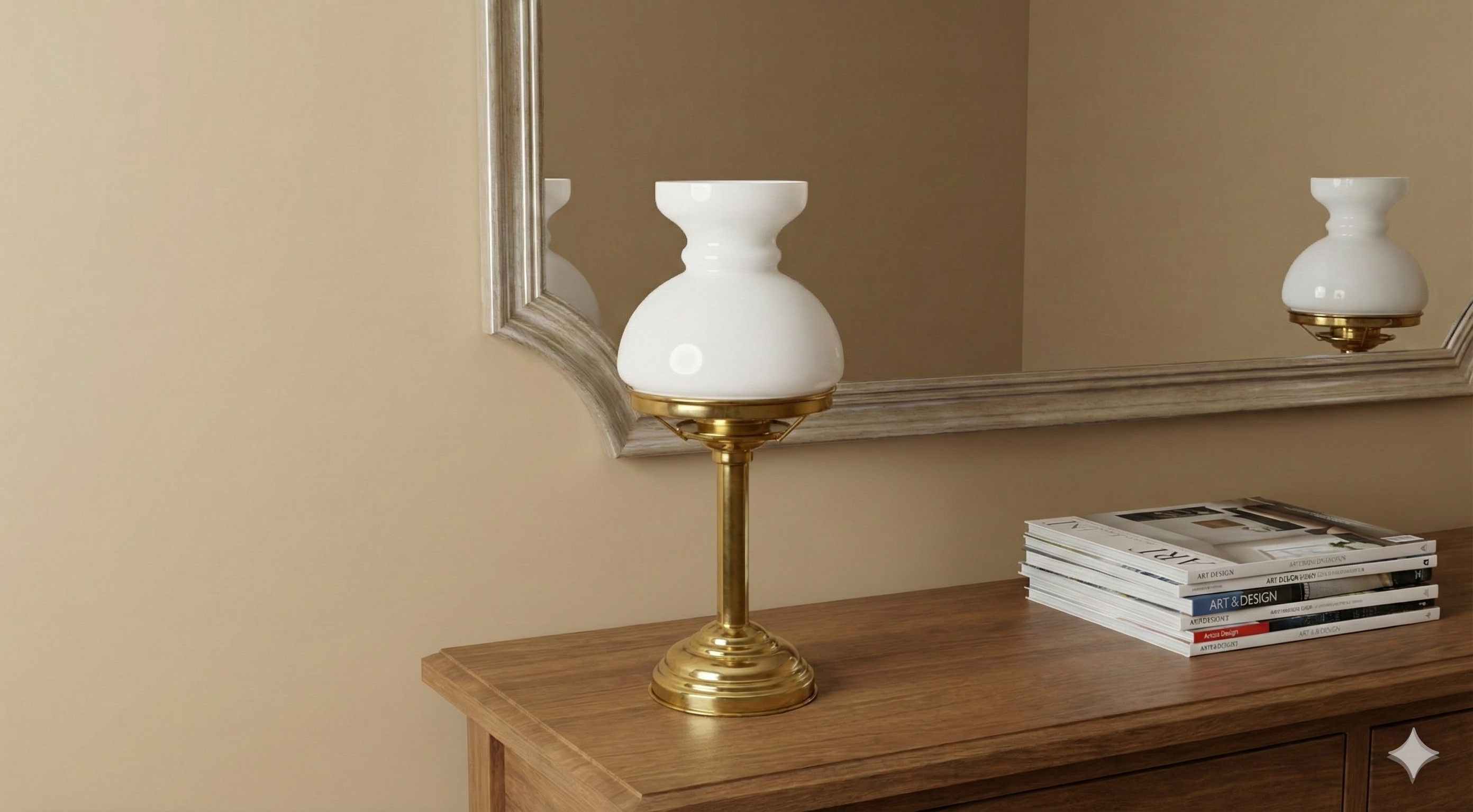 آباژور برنجی مدل کورش با حباب کوچک